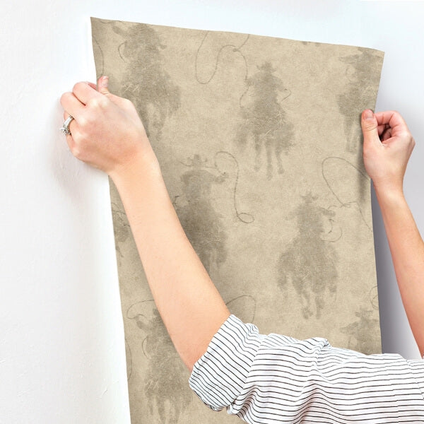 Stockman Silhouette Khaki Wallpaper