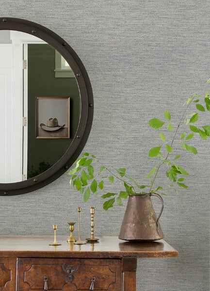 Wool Texture Light Blue Wallpaper