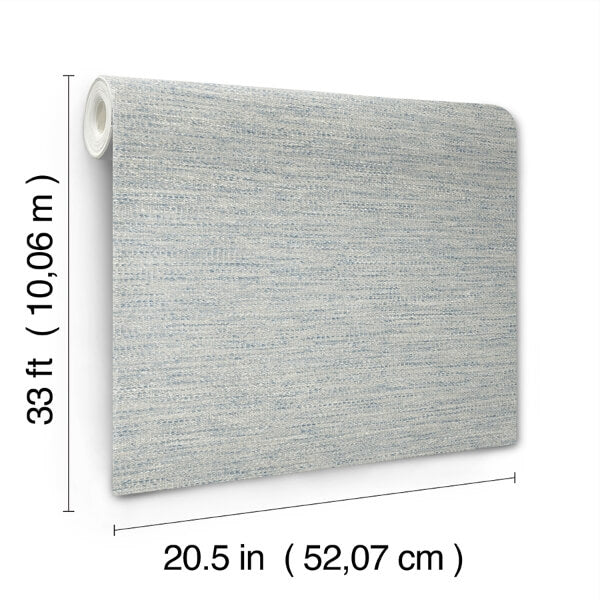 Wool Texture Light Blue Wallpaper