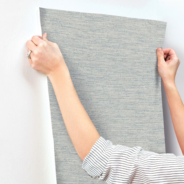 Wool Texture Light Blue Wallpaper