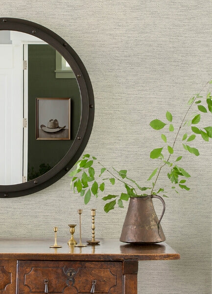 Wool Texture Light Grey Wallpaper