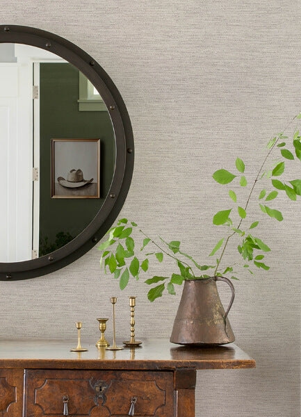 Wool Texture Pewter Wallpaper