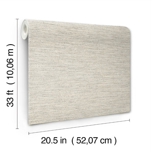 Wool Texture Pewter Wallpaper