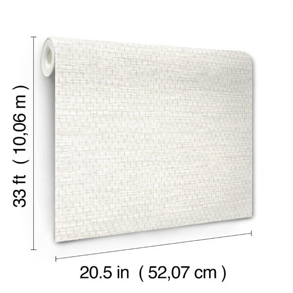 Plaited Grass White Wallpaper