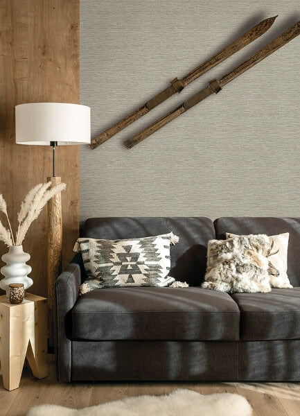 Plaited Grass Grey Wallpaper