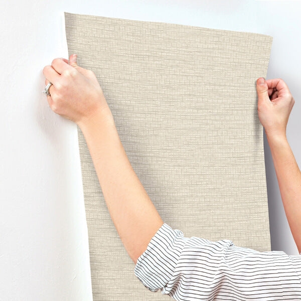 Plaited Grass Light Grey Wallpaper