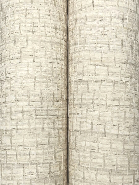 Plaited Grass Light Grey Wallpaper