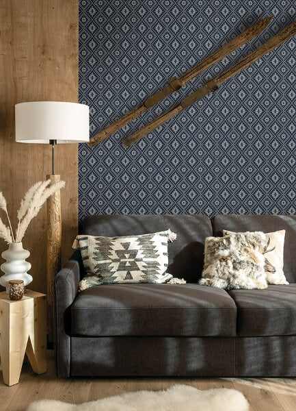 Camp Blanket Dark Blue Wallpaper