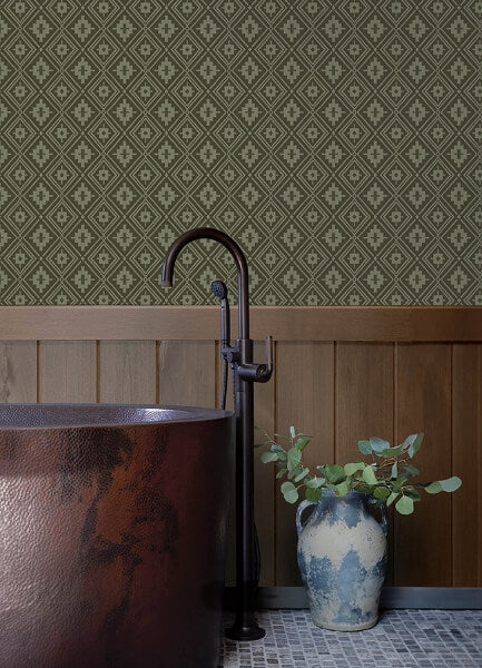 Camp Blanket Green Wallpaper