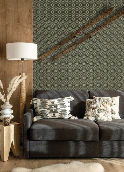 Camp Blanket Green Wallpaper