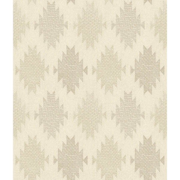 Stitched Heirloom Khaki Wallpaper