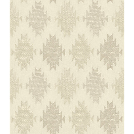 Stitched Heirloom Khaki Wallpaper