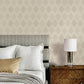 Stitched Heirloom Khaki Wallpaper