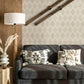 Stitched Heirloom Khaki Wallpaper