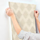 Stitched Heirloom Khaki Wallpaper