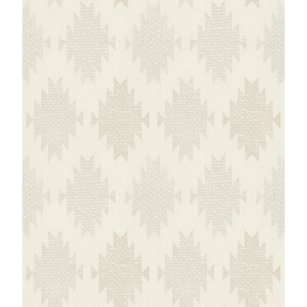 Stitched Heirloom White Wallpaper