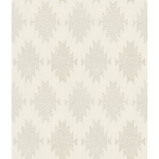 Stitched Heirloom White Wallpaper