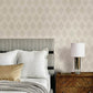 Stitched Heirloom White Wallpaper