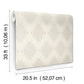 Stitched Heirloom White Wallpaper