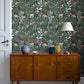 Brittsommar Evergreen Woodland Floral Wallpaper