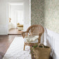 Lisa Olive Floral Damask Wallpaper