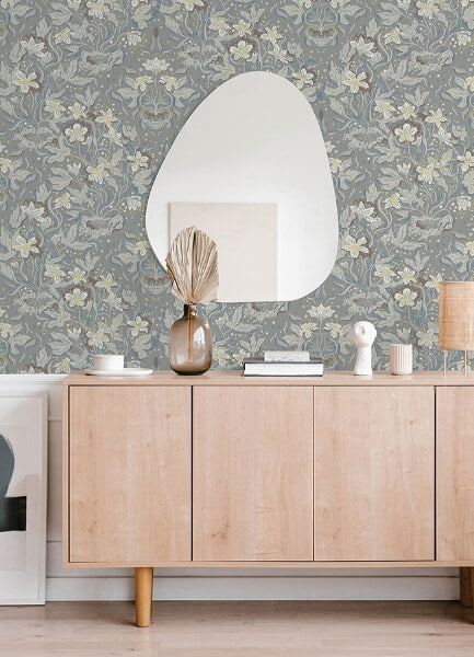 Lisa Stone Floral Damask Wallpaper
