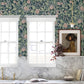 Kort Dark Blue Fruit and Floral Wallpaper