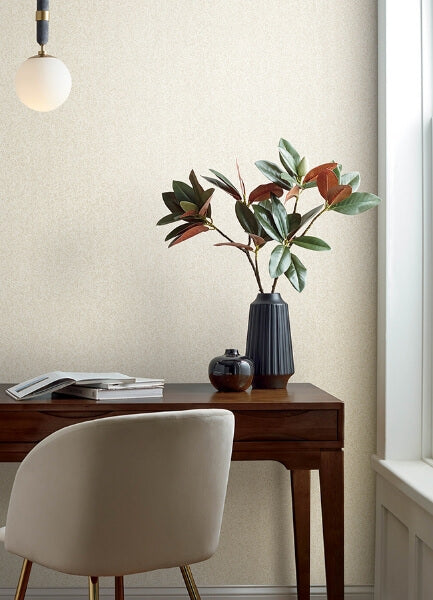 Ashbee Taupe Faux Fabric Wallpaper