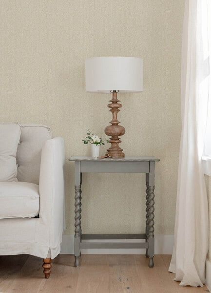 Ashbee Taupe Faux Fabric Wallpaper