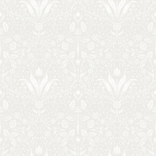 Mara Light Grey Tulip Ogee Wallpaper