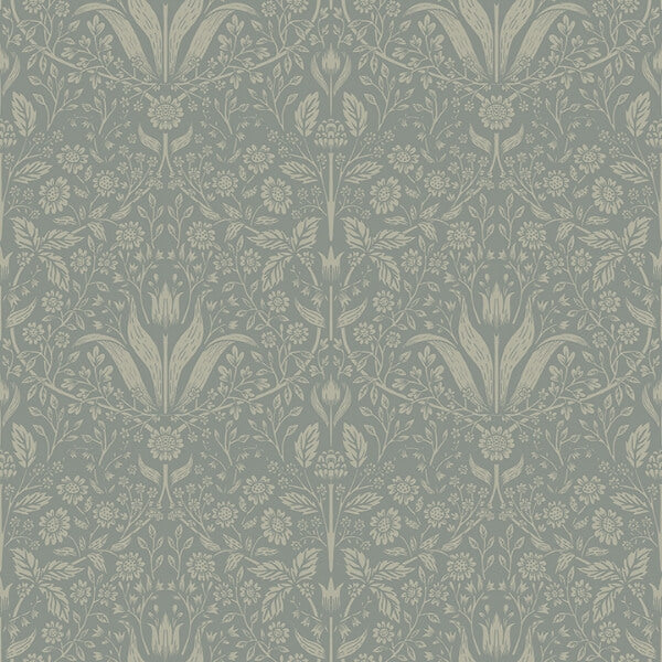 Mara Green Tulip Ogee Wallpaper