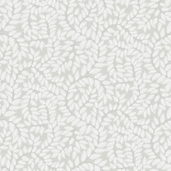 Lindlöv Grey Leafy Vines Wallpaper