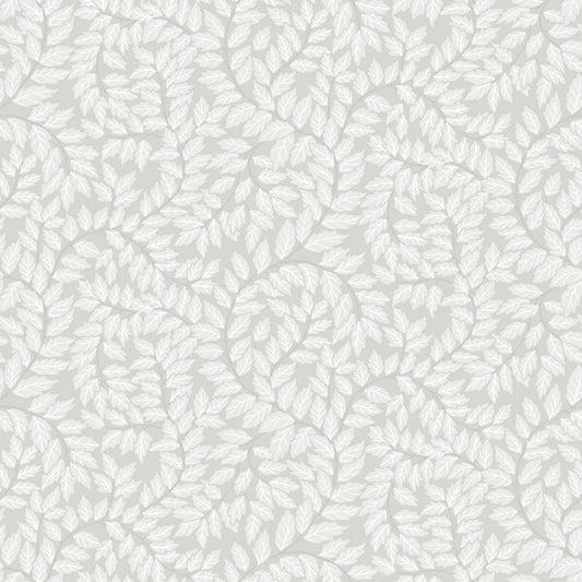 Lindlöv Grey Leafy Vines Wallpaper