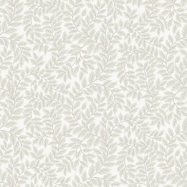 Lindlöv Light Grey Leafy Vines Wallpaper