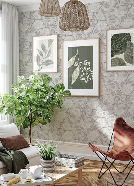 Bernadina Grey Rosebush Wallpaper