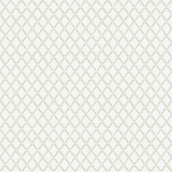 Trevor Sage Leaf Trellis Wallpaper