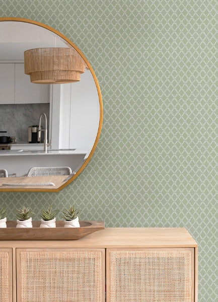 Trevor Moss Leaf Trellis Wallpaper