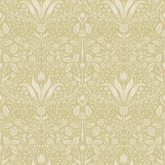 Mara Yellow Tulip Ogee Wallpaper