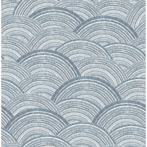 Encircle Indigo Geometric Wallpaper