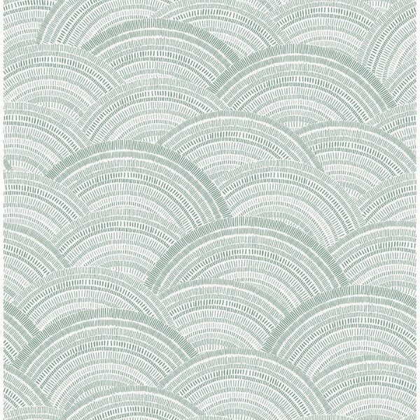 Encircle Sea Green Geometric Wallpaper