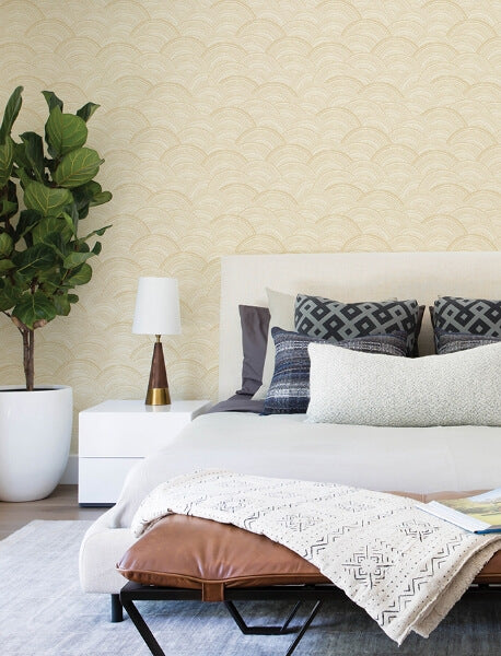 Encircle Yellow Geometric Wallpaper