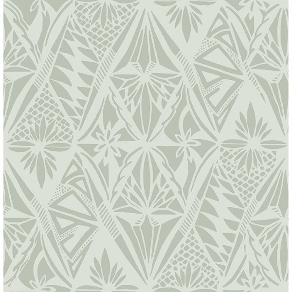 Urbane Sage Diamonds Wallpaper
