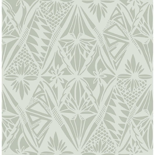 Urbane Sage Diamonds Wallpaper