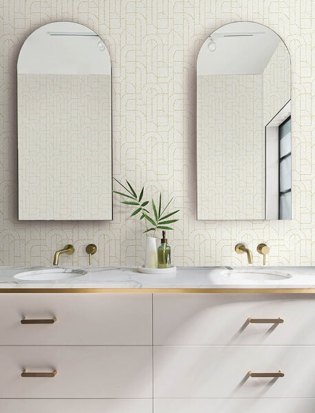 Integrity Yellow Arched Outlines Wallpaper