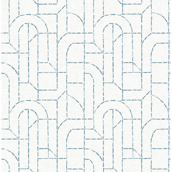 Integrity Blue Arched Outlines Wallpaper