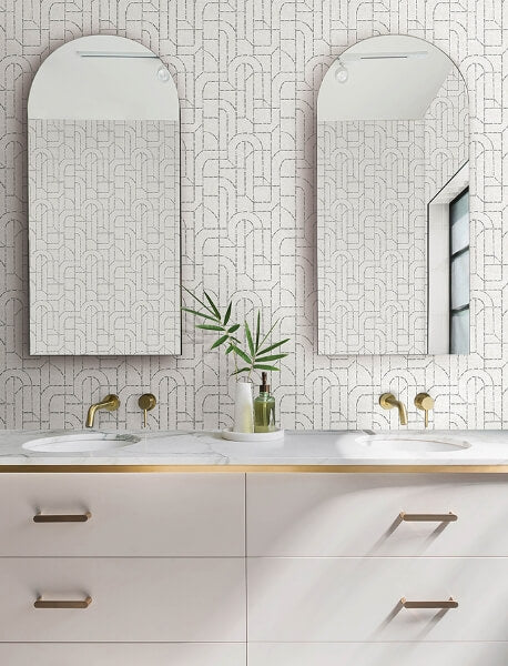 Integrity Grey Arched Outlines Wallpaper