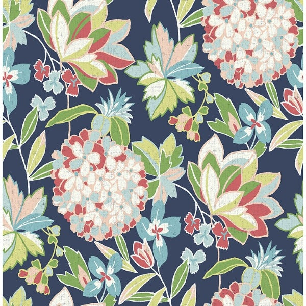 Valdivian Fuchsia Floral Wallpaper