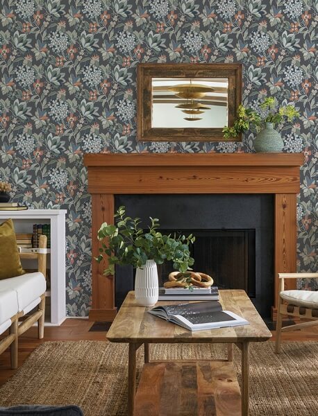 Valdivian Moss Floral Wallpaper