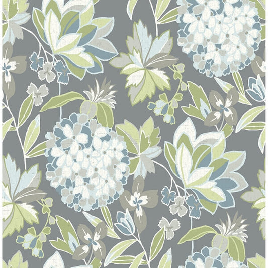 Valdivian Aqua Floral Wallpaper