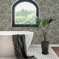 Rhythmic Charcoal Leaf Wallpaper
